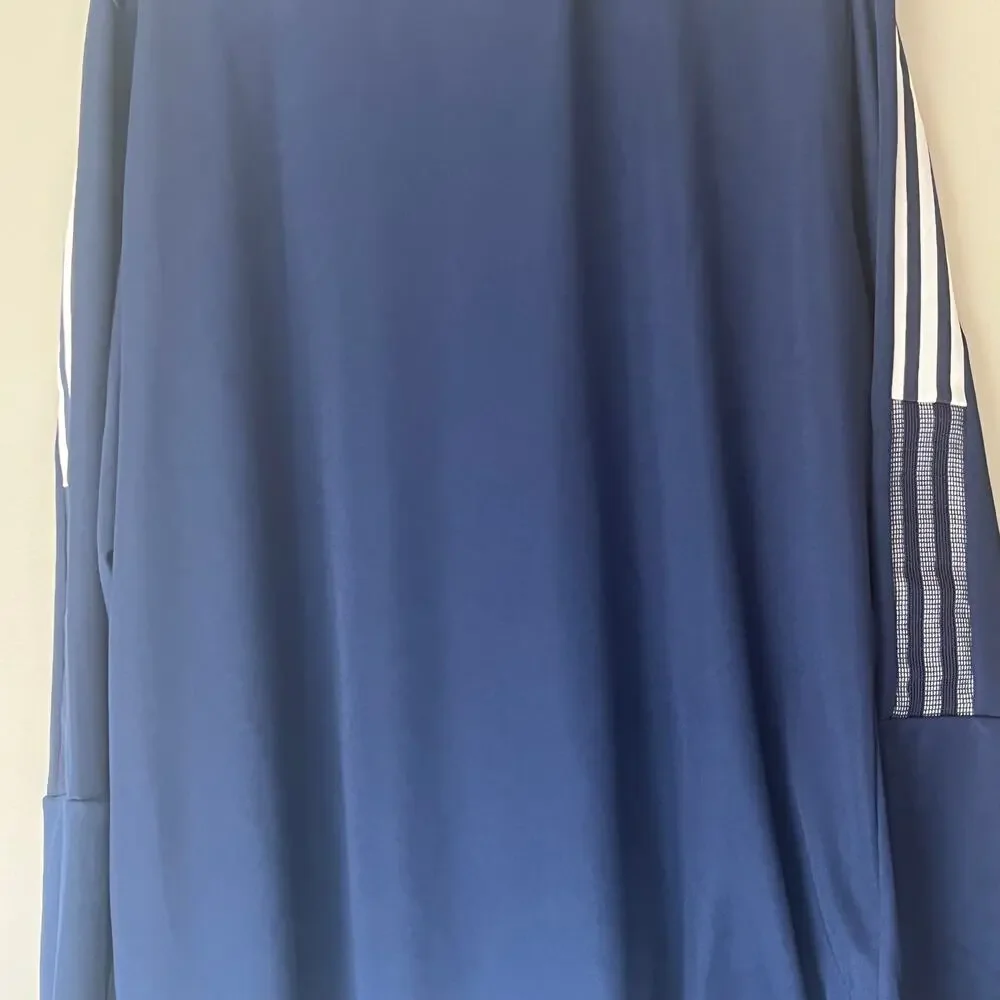 Adidas Men's Full Zip Navy Blue Sweatshirt Size 2XL